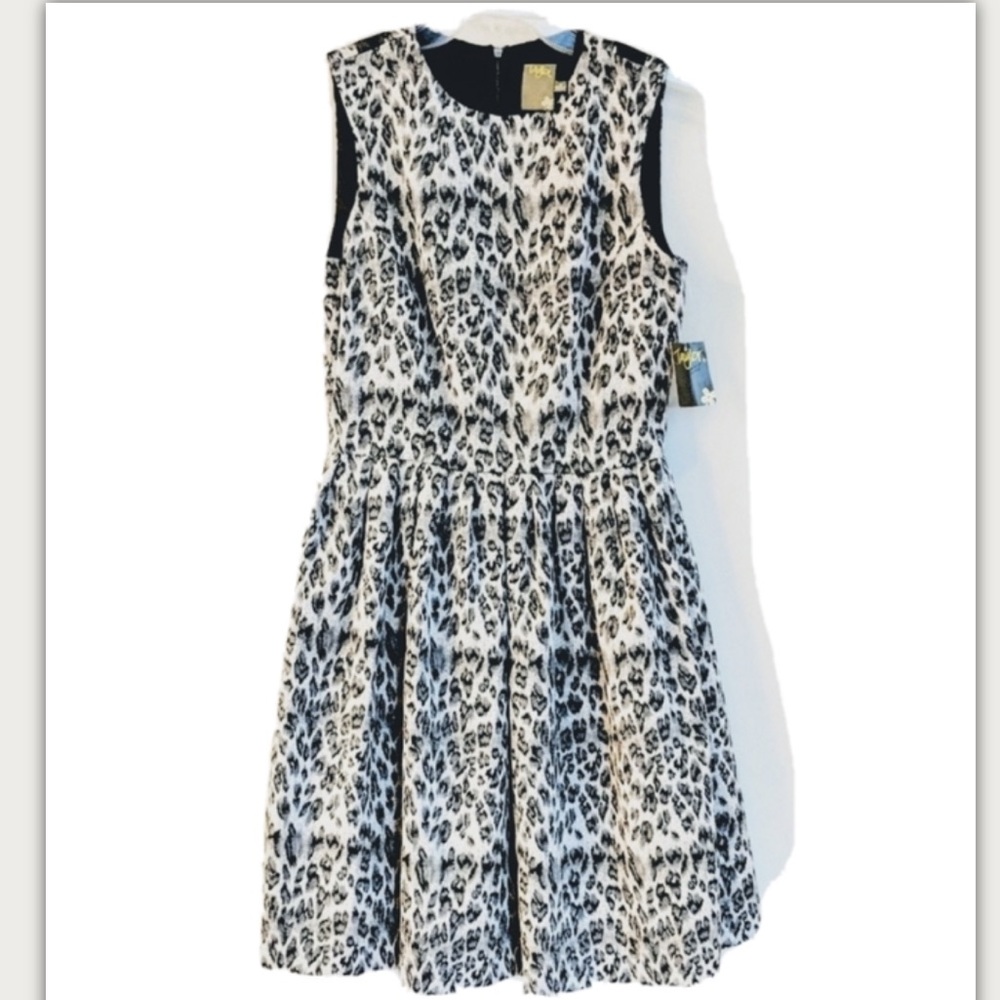 TAYLOR black & gray leapord print part dress 2